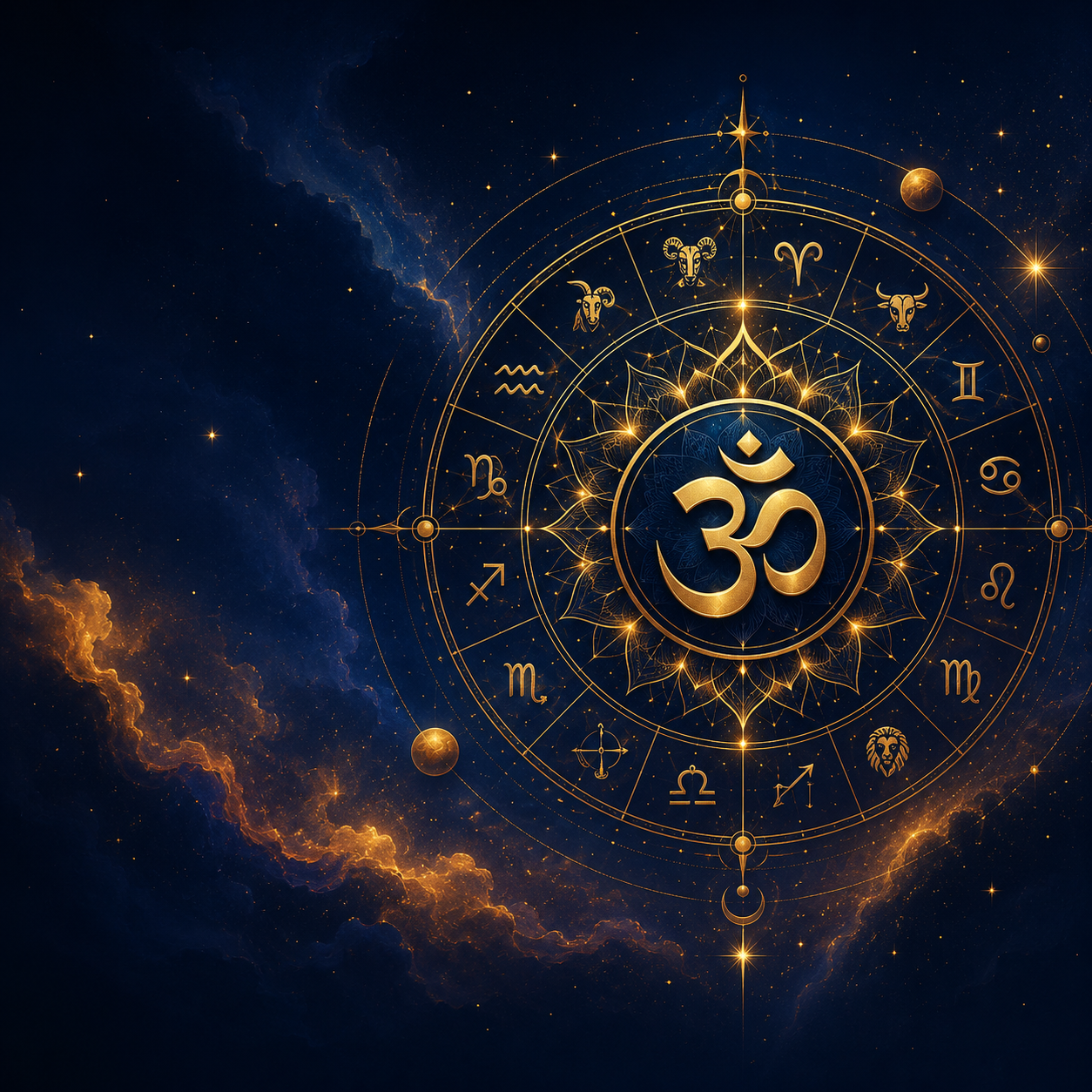 Astrology zodiac wheel artwork